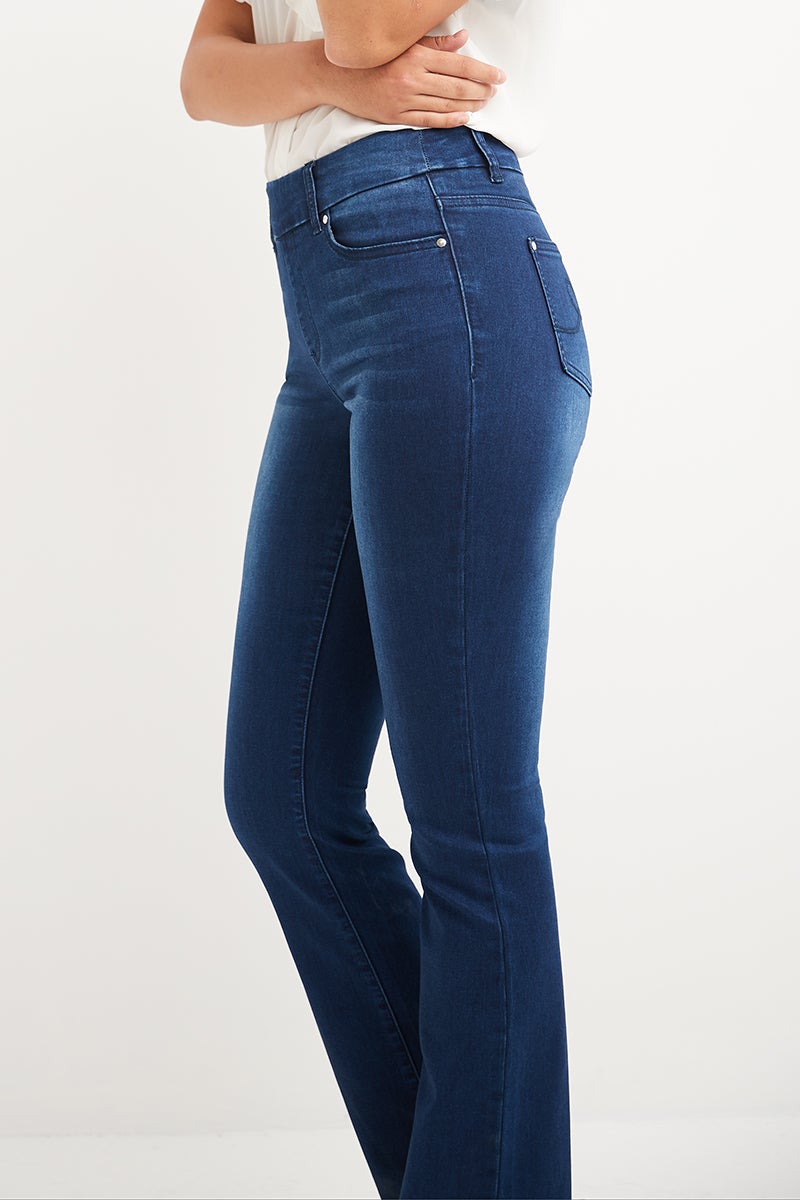 Pull-on Bootcut Jeans with real pockets – Rekucci Canada