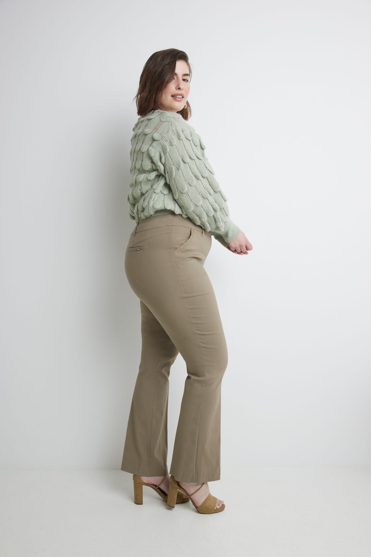 Curvy Pull-on Tummy Control Pants with Real Pockets – Rekucci Canada