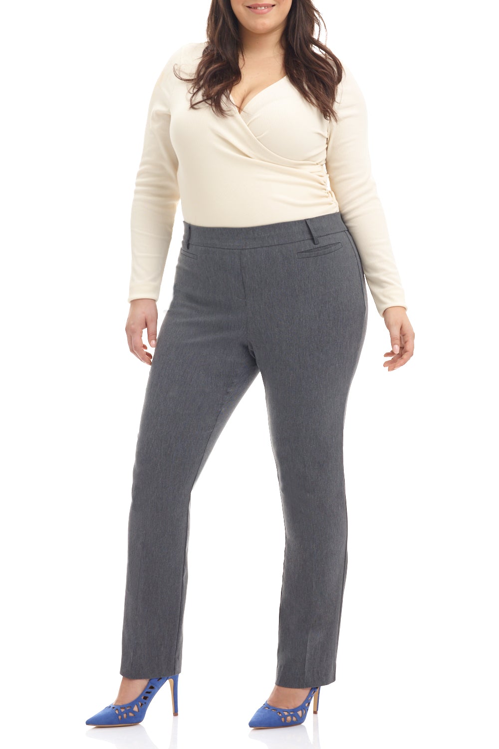 Curvy Tummy Control Work Pants with Real Pockets – Rekucci Canada